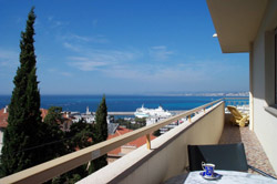 Sea view from Panoramic, vacation apartment, Nice France